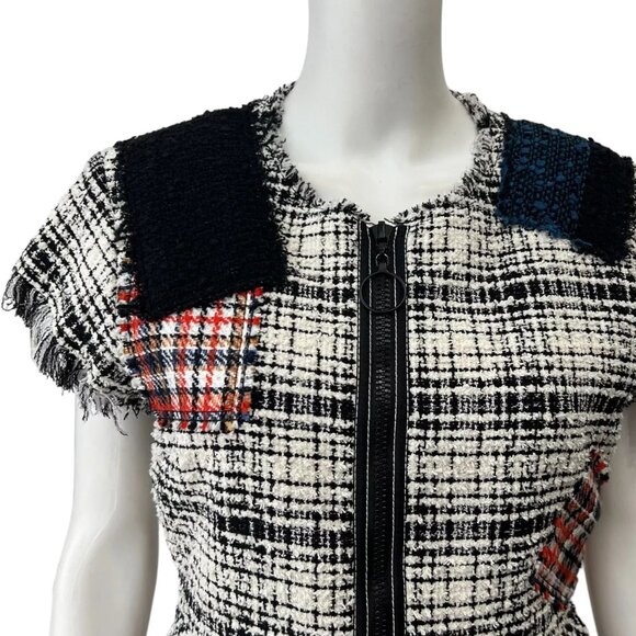 855 Sonia Rykiel Multi-Color Tweed Dress size 8/FR 40 Faux 2 Piece Sheath - Picture 2 of 11